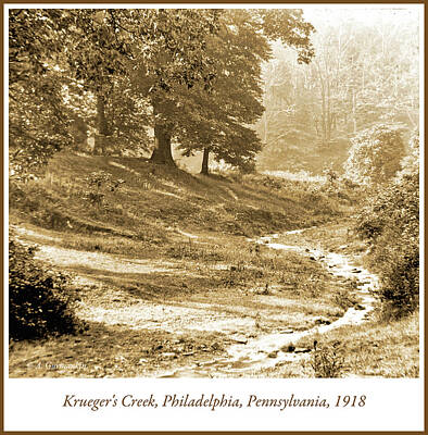 The Art Of Fishing - Kruegers Creek, Philadelphia, Pennsylvania, 1918 .G by A Macarthur Gurmankin