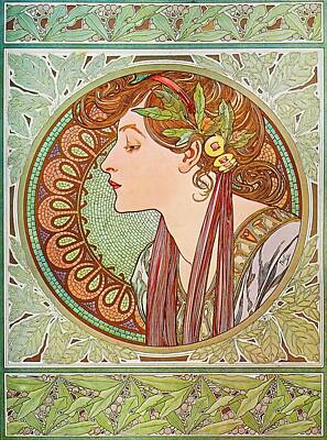 Majestic Horse Rights Managed Images - Laurel Royalty-Free Image by Alphonse Mucha