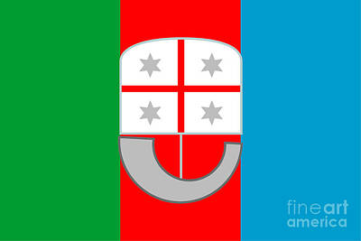 Patriotic Signs - Liguria Flag by Frederick Holiday