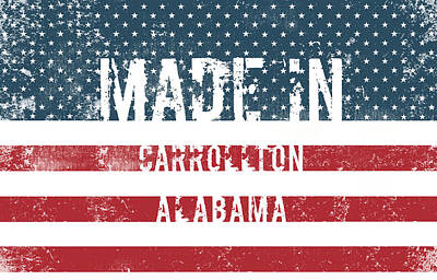 States As License Plates - Made in Carrollton, Alabama by Tinto Designs