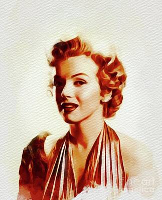 Actors Royalty Free Images - Marilyn Monroe, Pinup and Actress Royalty-Free Image by Esoterica Art Agency