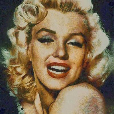 Actors Rights Managed Images - Marilyn Monroe Vintage Hollywood Actress Royalty-Free Image by Esoterica Art Agency