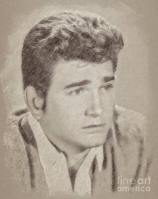 Fantasy Drawings - Michael Landon, Actor, Little House on the Prairie by Esoterica Art Agency