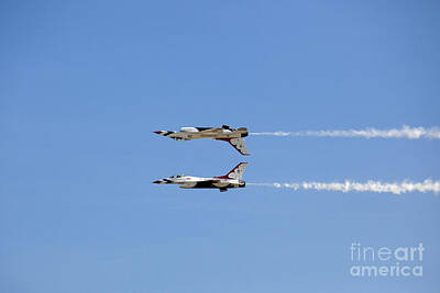 Wild And Wacky Portraits Royalty Free Images - Mirror Pass Done By Us Air Force Thunderbirds  Royalty-Free Image by Anthony Totah