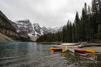 Negative Space Rights Managed Images - Moraine Lake Royalty-Free Image by Rhonda Krause