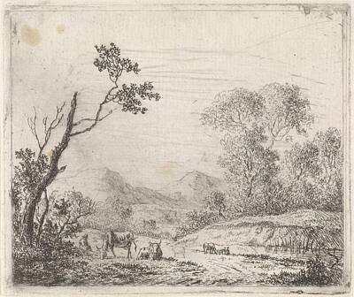 Christian Paintings Greg Olsen - Mountainous landscape with grazing cattle, Johannes Christiaan Janson, 1778 - 1823 by Johannes Christiaan Janson
