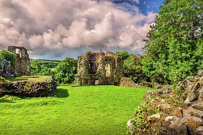 Abstract Oil Paintings Color Pattern And Texture - Narberth Castle Pembrokeshire by Mark Llewellyn