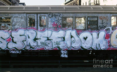 City Scenes Photos - New York City Subway Graffiti by The Harrington Collection