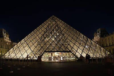 Zen Rocks - Paris France The Louvre at Night by Carol Ailles