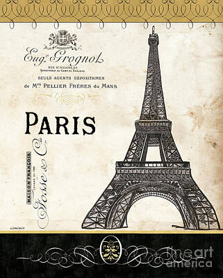 Recently Sold - Paris Skyline Paintings - Paris Ooh La La 1 by Debbie DeWitt