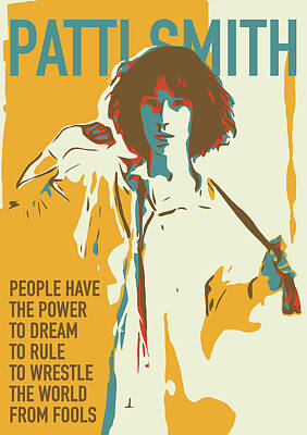 Celebrities Digital Art Royalty Free Images - Patti Smith Royalty-Free Image by Wonder Poster Studio