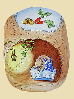 Eric Fan Whimsical Illustrations - Peter Rabbit Watercolor Illustration I by Irina Sztukowski