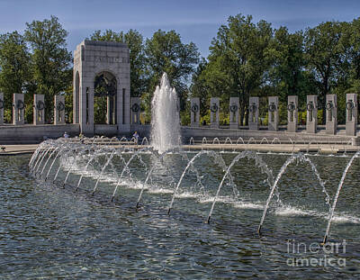 Everything Superman - Pond at world war II memorial by Patricia Hofmeester