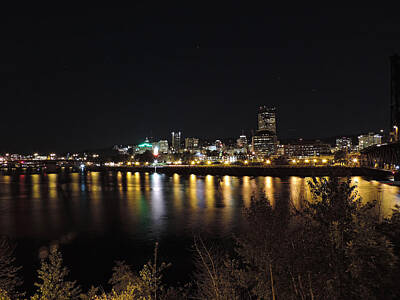 City Scenes Royalty-Free and Rights-Managed Images - Portland Skyline at Night by Cityscape Photography