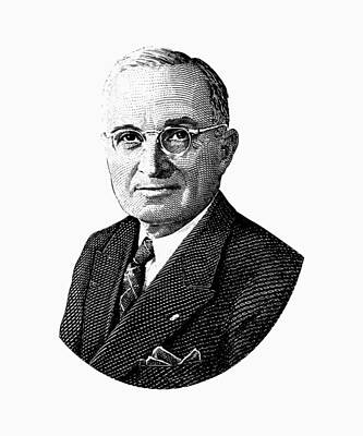 Politicians Digital Art Royalty Free Images - President Harry Truman Graphic Royalty-Free Image by War Is Hell Store