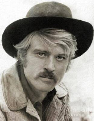 Celebrities Royalty-Free and Rights-Managed Images - Robert Redford Hollywood Actor by Esoterica Art Agency
