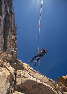 Female Outdoors - Rock climber by Buddy Mays