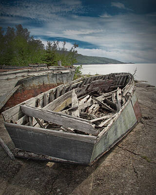 Randall Nyhof Royalty-Free and Rights-Managed Images - Shipwreck at Neys Provincial Park by Randall Nyhof