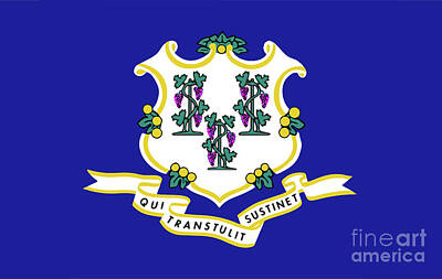 Lucille Ball Rights Managed Images - State Flag of Connecticut Royalty-Free Image by Bigalbaloo Stock