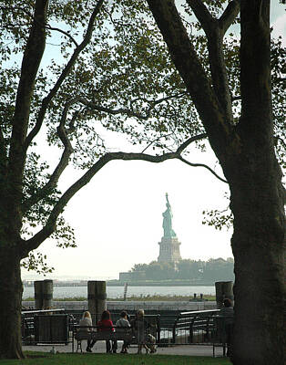 Music Figurative Potraits - Statue of Liberty From Ellis Island by Frank Mari