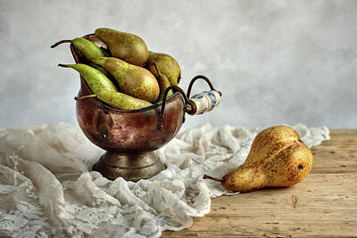 Still Life Royalty Free Images - Still-Life with Pears Royalty-Free Image by Nailia Schwarz