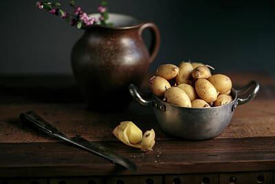 Still Life Royalty Free Images - Still Life with Potatoes Royalty-Free Image by Nailia Schwarz