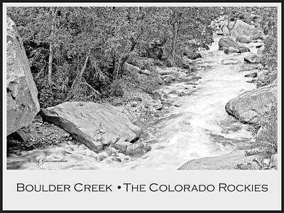 Granger - Stream in the Rocky Mountains by A Macarthur Gurmankin