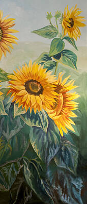 Sunflowers Paintings - Sunflowers by Jana Goode