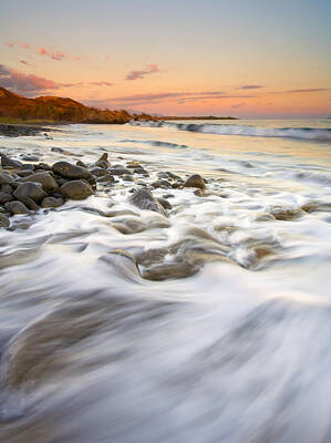 Beach Photos - Sunset Tides by Michael Dawson