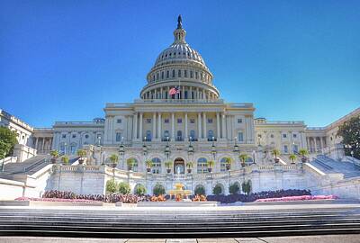 Cities Royalty-Free and Rights-Managed Images - The US Capitol Building - Washington D.C. by Marianna Mills