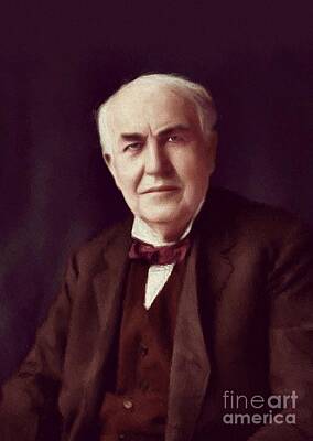 The Art Of Fishing - Thomas Edison, Inventor by Esoterica Art Agency