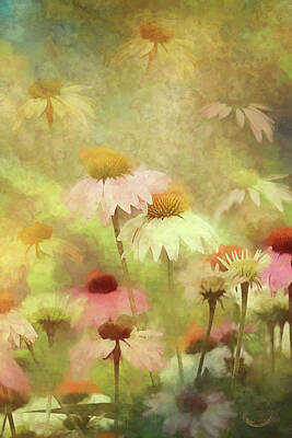 Airplane Paintings Royalty Free Images - Thoughts of Flowers Royalty-Free Image by Theresa Campbell