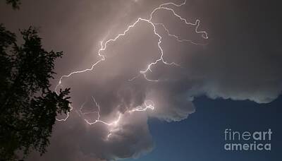 Pop Art - Thunder and Lightning Storm by Douglas Sacha