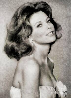 Actors Paintings - Tina Louise, Vintage Actress by Esoterica Art Agency