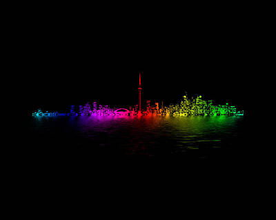 Abstract Skyline Photo Rights Managed Images - Toronto Rainbow Reflection Royalty-Free Image by Brian Carson