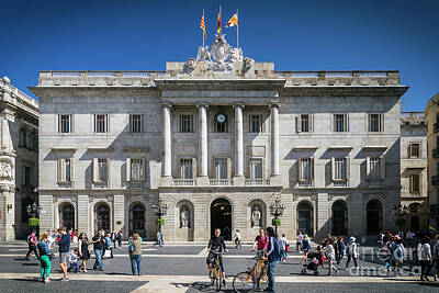 Fromage - Town Hall Government Building At Sant Jaume Square Barcelona Spa by JM Travel Photography