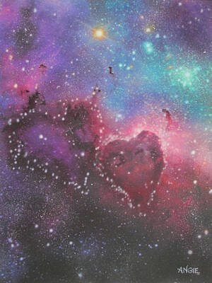Marvelous Marble - Two Hearts Nebula by Angie Hamlin