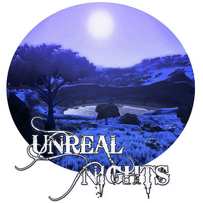 Surrealism Royalty-Free and Rights-Managed Images - Unreal Nights by AM FineArtPrints