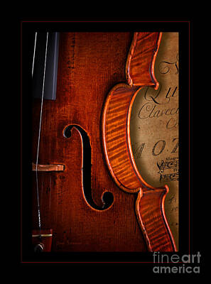 Music Photos - Vintage Violin With Antique Mozart Sheet Music by Lone Palm Studio