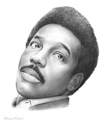 Music Drawings Royalty Free Images - Wilson Pickett Royalty-Free Image by Greg Joens