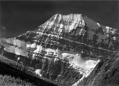 Ps I Love You Rights Managed Images - 103852 North Face Mt. Edith Cavell BW Royalty-Free Image by Ed  Cooper Photography