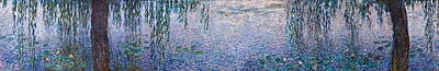 Lilies Royalty Free Images - The Water Lilies Morning Royalty-Free Image by Claude Monet