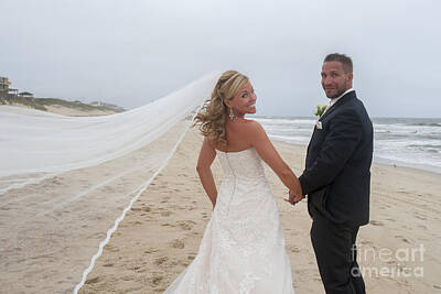 Snails And Slugs - Wedding Pictures On Beach With Happy Couple by Dan Friend