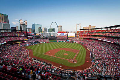 Baseball Royalty-Free and Rights-Managed Images - 1359 Busch Stadium by Steve Sturgill