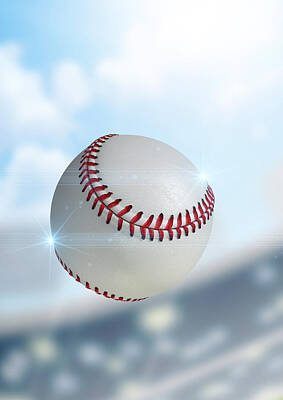 Baseball Digital Art - Ball Flying Through The Air by Allan Swart