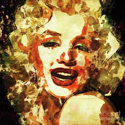Actors Digital Art - Marilyn Monroe Vintage Hollywood Actress by Esoterica Art Agency