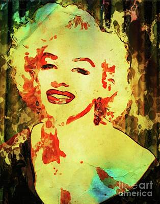 Actors Digital Art - Marilyn Monroe Vintage Hollywood Actress by Esoterica Art Agency
