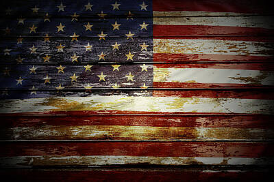 Landmarks Photos - American flag 66 by Les Cunliffe