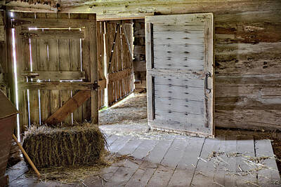 Nikki Vig Rights Managed Images - 1800s Belgian Hand Hewn Barn Interior Royalty-Free Image by Nikki Vig