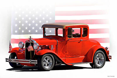 Modern Man Classic New York - 1930 Ford Model A Coupe Patriot A I by Dave Koontz